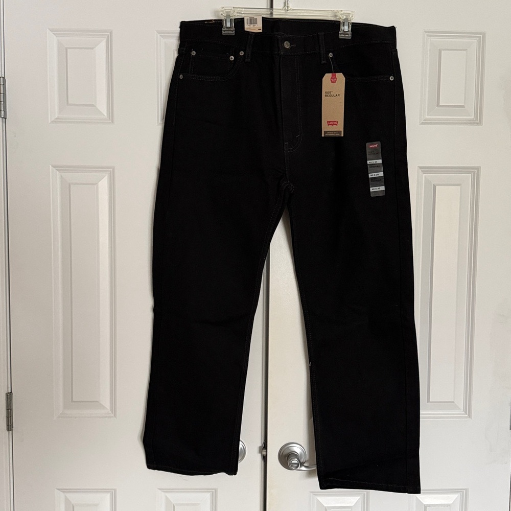 Levi's Men's black Straight regular 505 Jeans size 40x30 NWT